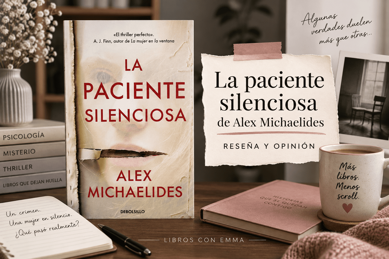 La paciente silenciosa de Alex Michaelides: reseña y opinión