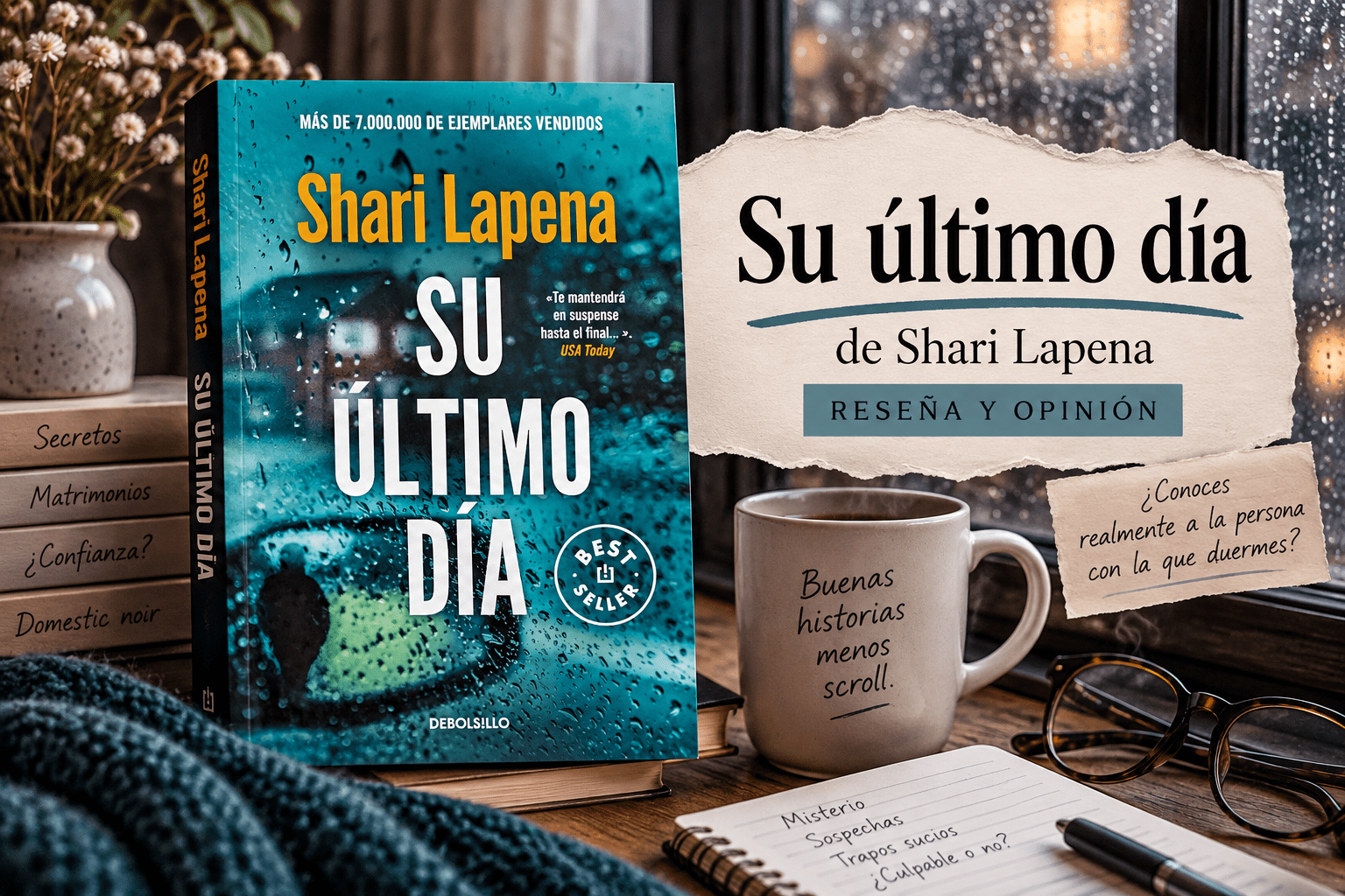 Su último día de Shari Lapena: reseña y opinión